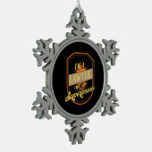 Ik ben advocaat tin sneeuwvlok ornament (Links)