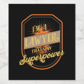 Ik ben advocaat wijn etiket (Enkel label)