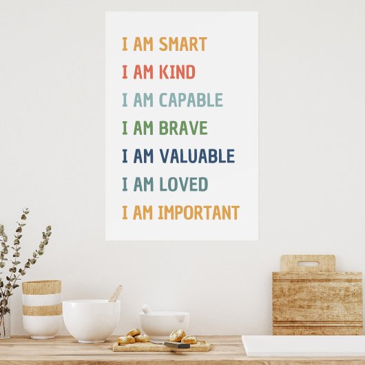 Ik ben Affirmations Classroom Poster (Keuken)