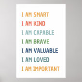 Ik ben Affirmations Classroom Poster (Voorkant)