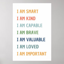 Ik ben Affirmations Classroom Poster