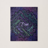 Ik ben Affirmations Word Cloud Art in lotus Legpuzzel (Verticaal)