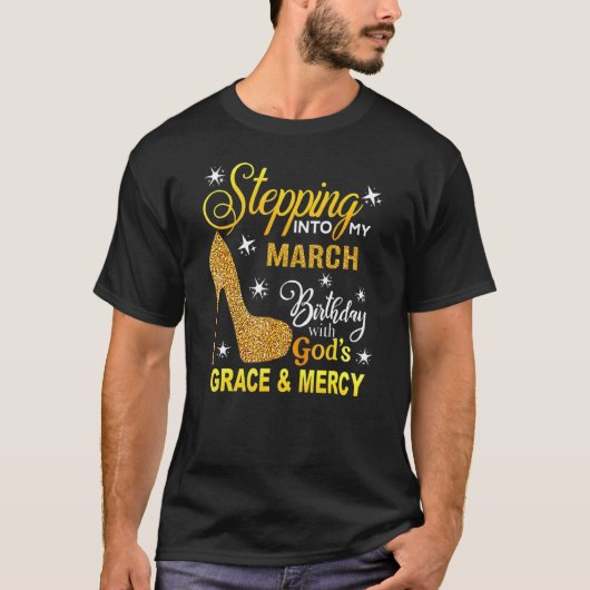 Ik ben afgelopen maart met Gods Grace en Gods T-shirt (Voorkant)