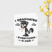 Ik ben afgestudeerd Afstuderen CL 2025 Funny Black Kaart (Gele Bloem)