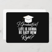 Ik ben afgestudeerd, het leven wordt nu makkelijk  kaart (Voorkant / Achterkant)