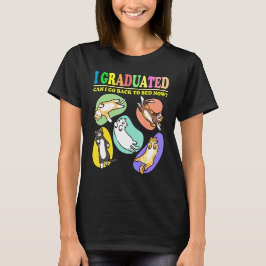 Ik ben afgestudeerd, kan nu terug naar bed  Afstud T-shirt (Voorkant)