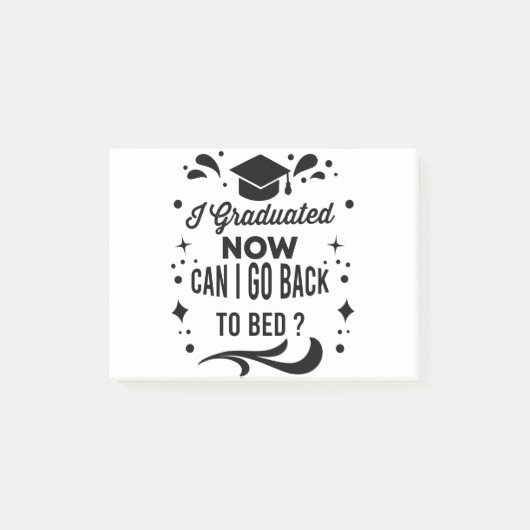 Ik ben afgestudeerd, mag ik nu terug naar bed Afst Post-it® Notes (Voorkant)