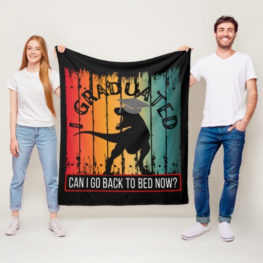ik ben afgestudeerd, mag ik nu terug naar bed? fleece deken (In situ)
