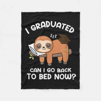 Ik ben afgestudeerd, mag ik nu terug naar bed grap fleece deken