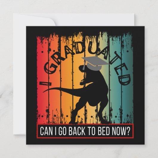 ik ben afgestudeerd, mag ik nu terug naar bed? kaart (Voorkant)