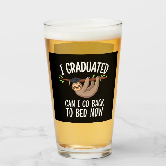 Ik ben afgestudeerd, mag ik nu terug naar bed Luia Glas (Voorkant gevuld)