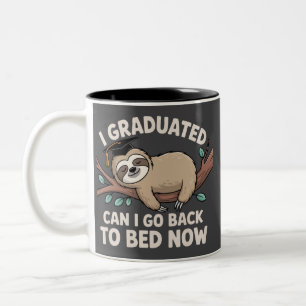Ik ben afgestudeerd, mag ik nu terug naar bed Luia Tweekleurige Koffiemok