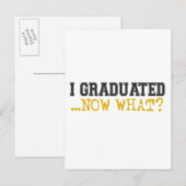Ik ben afgestudeerd, wat nu? aankondigingskaart (Voorkant / Achterkant)