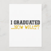 Ik ben afgestudeerd, wat nu? aankondigingskaart (Voorkant)