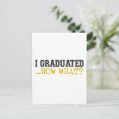Ik ben afgestudeerd, wat nu? aankondigingskaart (Staand voorkant)
