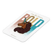 Ik ben Afro Eenhoorn | Bold Glitter Design Magneet (Linkerzijde)