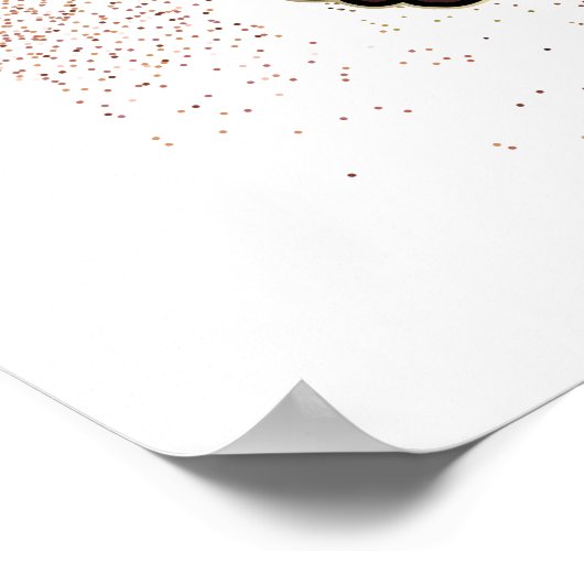 Ik ben Afro Eenhoorn | Bold Glitter Design Poster (Hoek)