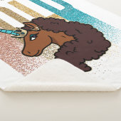 Ik ben Afro Eenhoorn | Bold Glitter Design Sherpa Deken (3/4)
