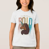 Ik ben Afro Eenhoorn | Bold Glitter Design Tri-Blend Shirt (Voorkant)