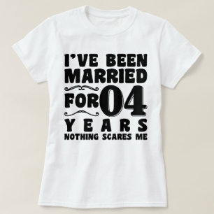 Ik Ben Al 04 Jaar Getrouwd Trouwfeest Grappig T-shirt