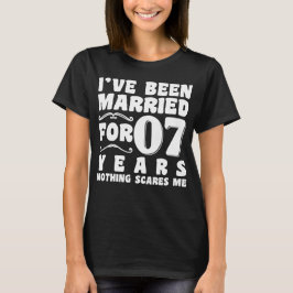 Ik ben al 07 jaar getrouwd Trouwfeest Grappig T-shirt