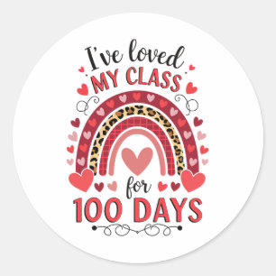 Ik ben al 100 dagen gek op Valentijn Ronde Sticker