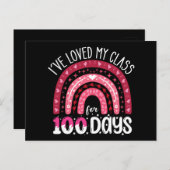 Ik ben al 100 dagen van school geliefd briefkaart (Voorkant / Achterkant)