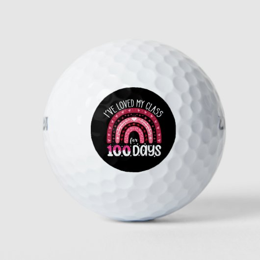 Ik ben al 100 dagen van school geliefd golfballen (Voorkant)