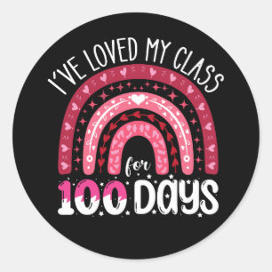 Ik ben al 100 dagen van school geliefd ronde sticker