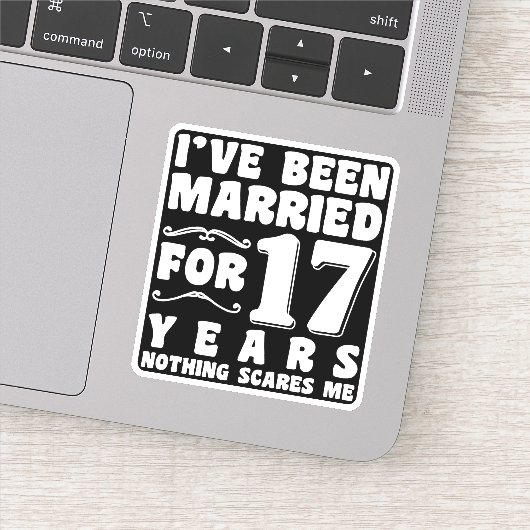 Ik ben al 17 jaar getrouwd en het bruiloftsfeest i sticker (Detail)