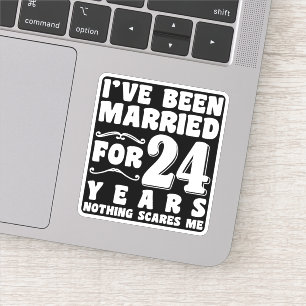 Ik ben al 24 jaar getrouwd met een Jubileum Sticker