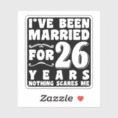 Ik ben al 26 jaar getrouwd en het bruiloftsfeest i sticker (Vel)
