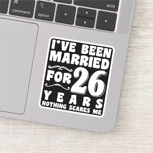Ik ben al 26 jaar getrouwd en het bruiloftsfeest i sticker (Detail)