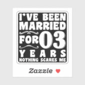 Ik ben al 3 jaar getrouwd met een Jubileum Sticker (Vel)