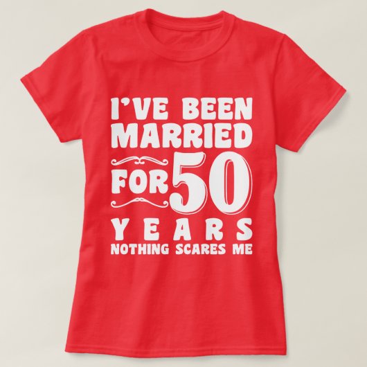 Ik ben al 50 jaar getrouwd met een Cadeau T-shirt (Design voorkant)