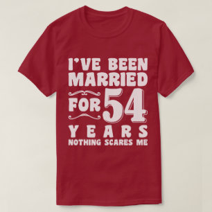 Ik ben al 54 jaar getrouwd, man vrouw grappig t-shirt