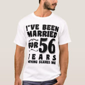 Ik ben al 56 jaar getrouwd, man vrouw grappig t-shirt (Voorkant)