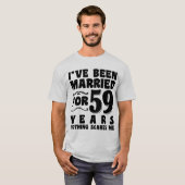 Ik ben al 59 jaar getrouwd, man vrouw grappig t-shirt (Voorkant volledig)