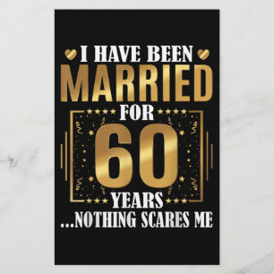 Ik ben al 60 jaar getrouwd met een 60ste bruiloft briefpapier