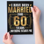 Ik ben al 60 jaar getrouwd met een 60ste bruiloft flyer (Hand)