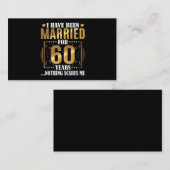Ik ben al 60 jaar getrouwd met een 60ste bruiloft visitekaartje (Voorkant / Achterkant)