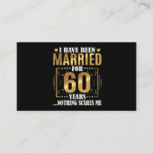 Ik ben al 60 jaar getrouwd met een 60ste bruiloft visitekaartje (Voorkant)