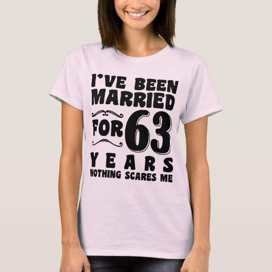 Ik ben al 63 jaar getrouwd met Verloving Cadeau T-shirt (Voorkant)