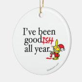 Ik ben al het hele jaar jaloers. keramisch ornament (Links)