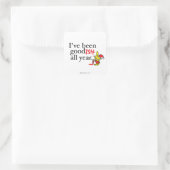 Ik ben al het hele jaar jaloers. vierkante sticker (Tas)