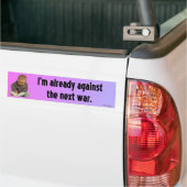 Ik ben al tegen... bumpersticker (Op Truck)