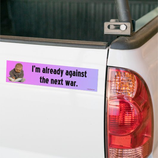 Ik ben al tegen... bumpersticker (Op Truck)