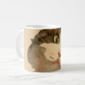 Ik ben All Ears: Calico Cat Portrait Koffiemok (Voorkant links)