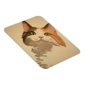 Ik ben All Ears: Calico Cat Portrait Magneet (Rechterzijde)