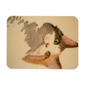 Ik ben All Ears: Calico Cat Portrait Magneet (Horizontaal)